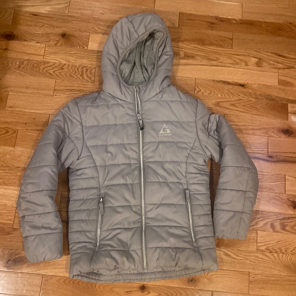 Gerry grey puffed coat in size medium (10-12).
